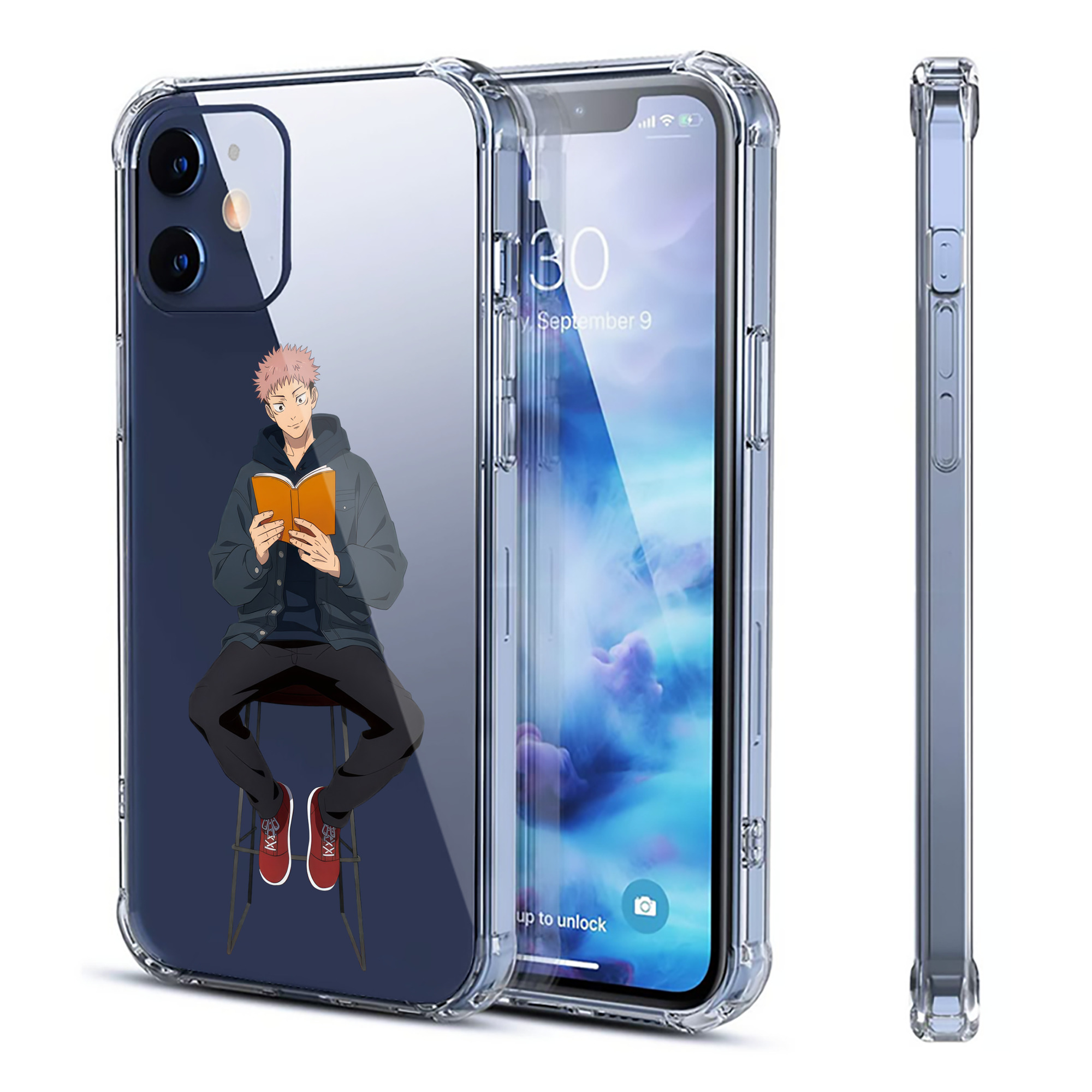 （画像用） 呪術廻戦 Jujutsu Kaisen 【iPhone 12シリーズ対応】透明スマホケース（クリアソフトケース）